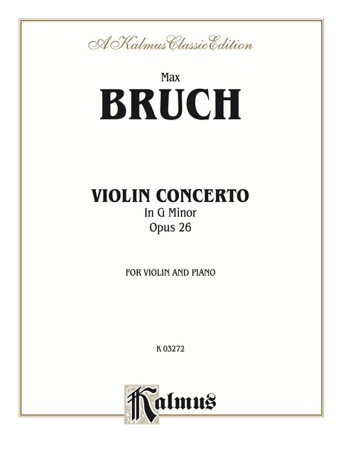 Cover image for book Violin Concerto in G Minor, Opus 26: For Violin and Piano