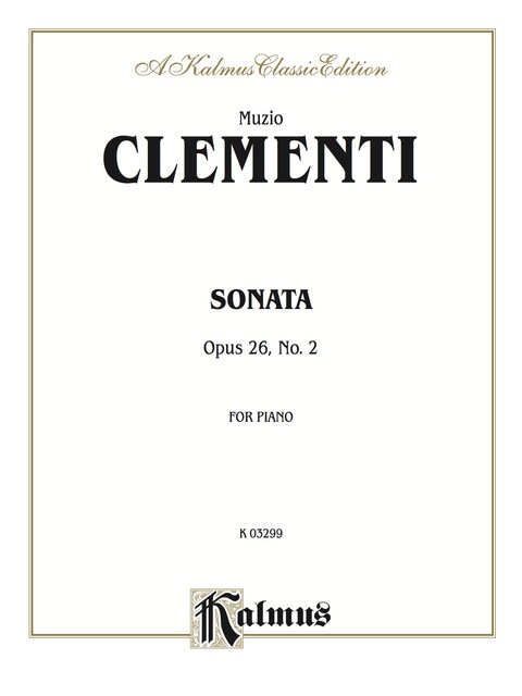 Cover image for book Sonata, Opus 26/2: For Piano Solo