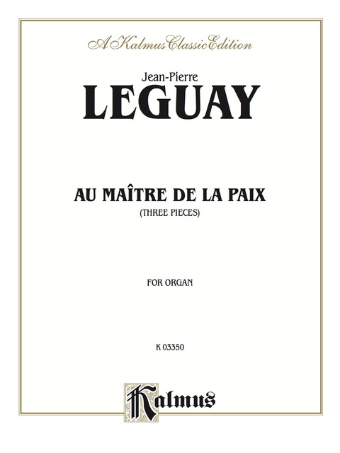 Cover image for book Au Maitre De La Paix: Organ Solo