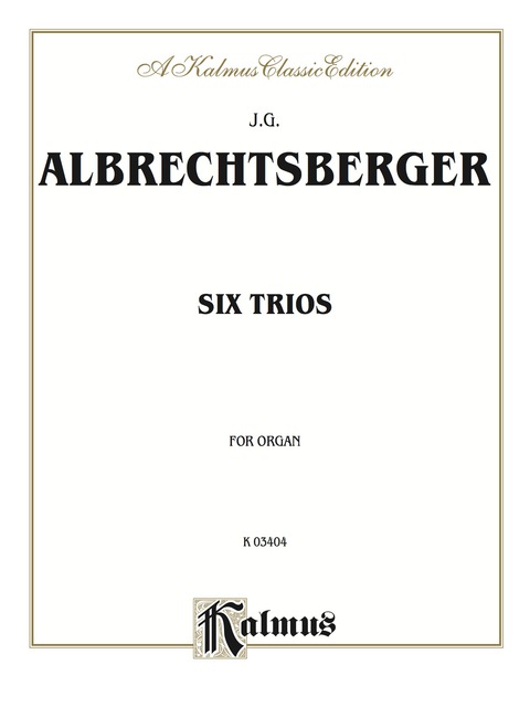 Cover image for book Six Trios for Organ