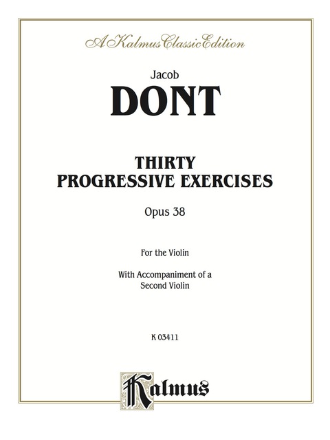 Cover image for book Thirty Progressive Exercises, Opus 38: For Violin