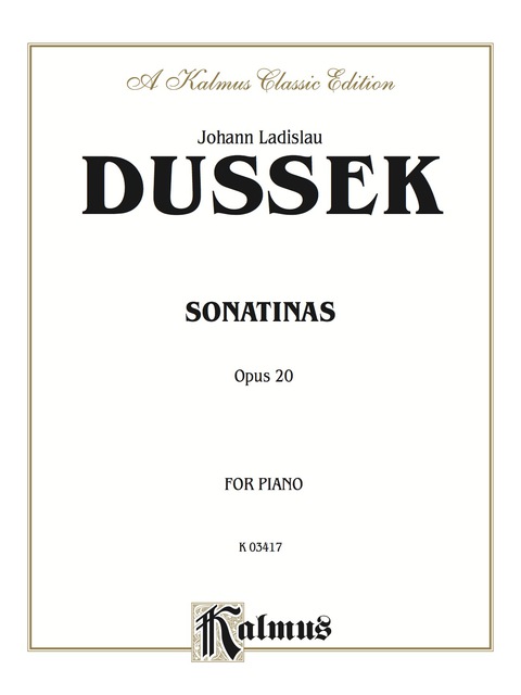 Cover image for book Sonatinas, Opus 20: For Intermediate to Advanced Piano