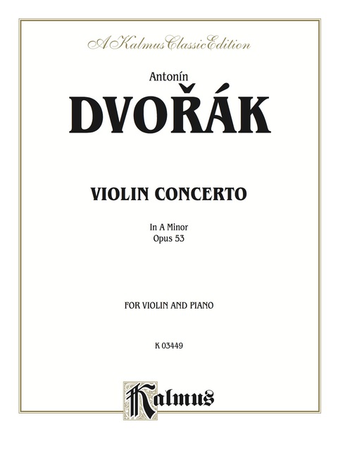 Cover image for book Concerto in A Minor, Opus 53: For Violin and Piano
