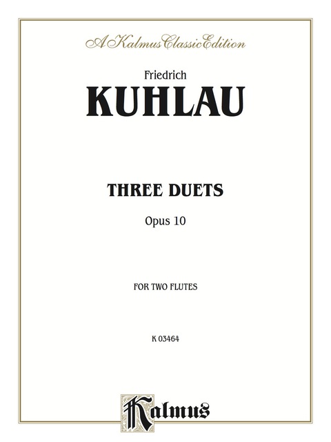 Cover image for book Three Duets for Two Flutes, Opus 10