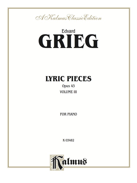 Cover image for book Lyric Pieces, Opus 43: For Piano