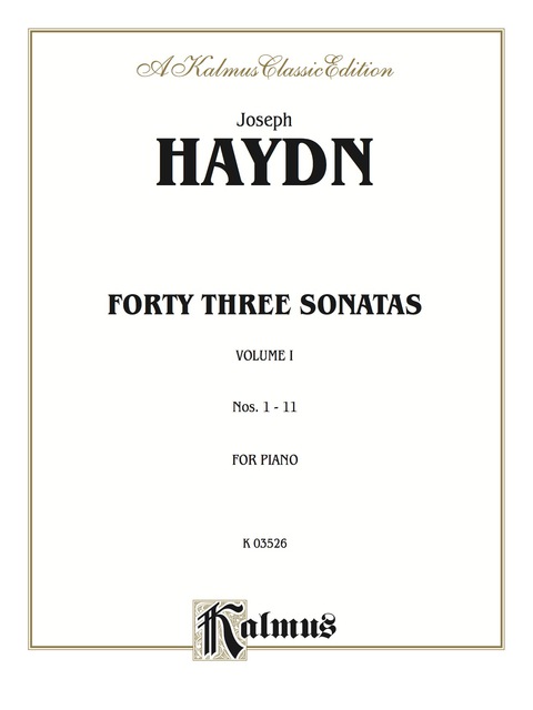 Cover image for book Forty Three Sonatas, Volume I (Nos. 1-11): For Piano