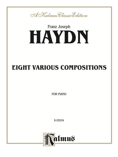 Cover image for book Eight Various Compositions: For Intermediate to Advanced Piano