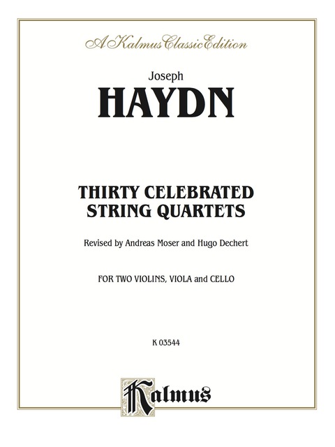 Cover image for book Thirty Celebrated String Quartets, Volume II: For Two Violins, Viola and Cello