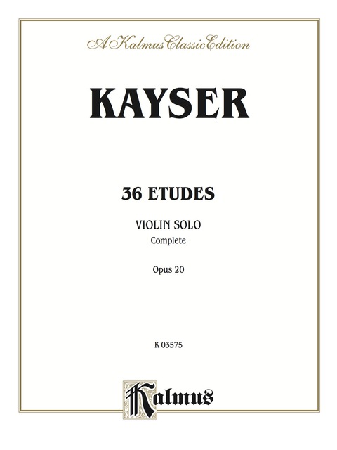 Cover image for book 36 Etudes, Opus 20 (Complete): For Violin Solo