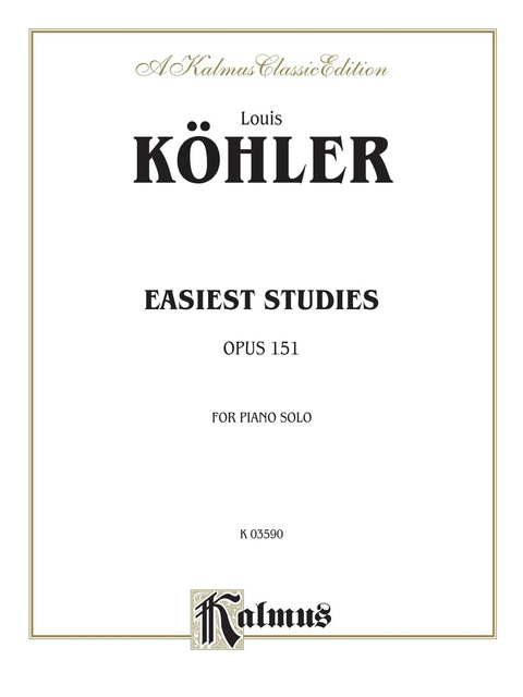 Cover image for book Easiest Studies, Opus 151: For Piano