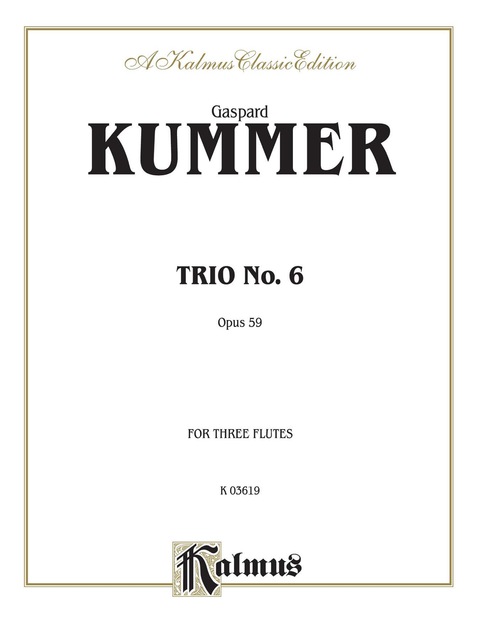 Cover image for book Trio No. 6, Opus 59: For Flute