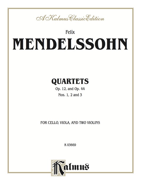 Cover image for book String Quartets, Opus 12; Opus 44, Nos. 1, 2 & 3: For Two Violins, Viola and Cello