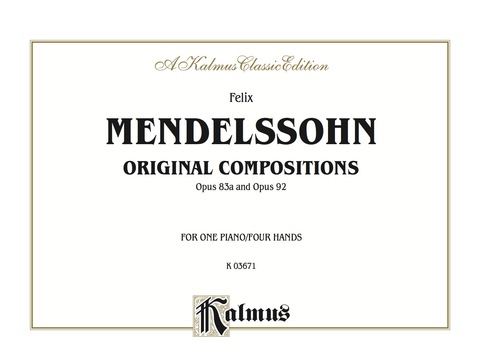 Cover image for book Original Compositions, Opus 83a & Opus 98: Piano Duo/Duet (1 Piano, 4 Hands)