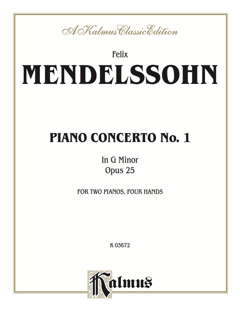 Cover image for book Piano Concerto No. 1 in G Minor, Op. 25: For Advanced Piano Duet (2 Pianos, 4 Hands)