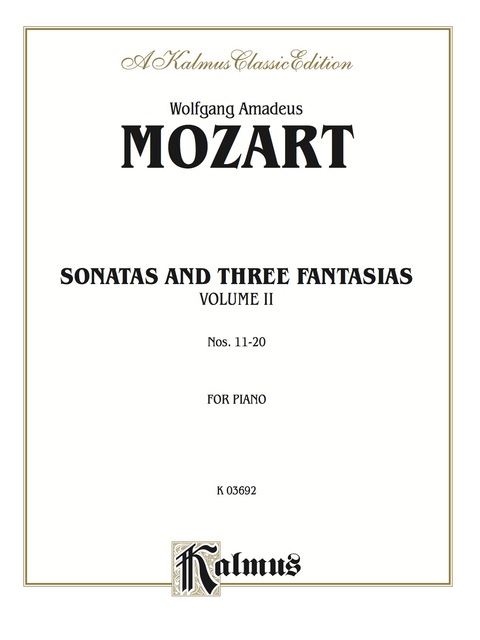 Cover image for book Sonatas and Three Fantasias, Volume II (Nos. 11-20): For Piano