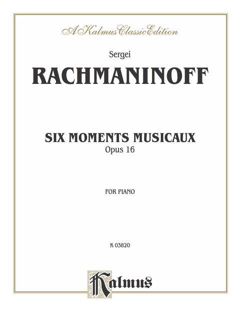 Cover image for book Six Moments Musicaux, Op. 16: Piano Collection