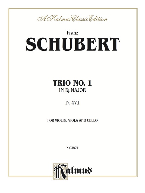 Cover image for book Trio No. 1 in B-flat Major: For Violin, Viola and Cello