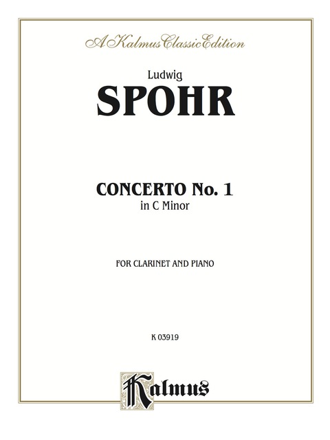 Cover image for book Concerto No. 1 in C Minor, Opus 26: For Clarinet and Piano