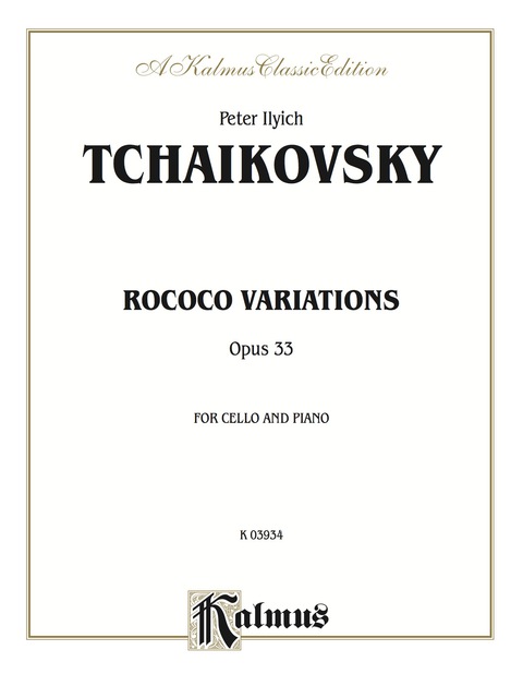 Cover image for book Rococo Variations, Opus 33: For Cello and Piano