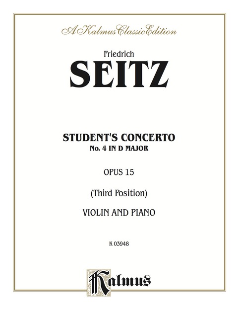 Cover image for book Student's Concerto No. IV in D: For Violin and Piano