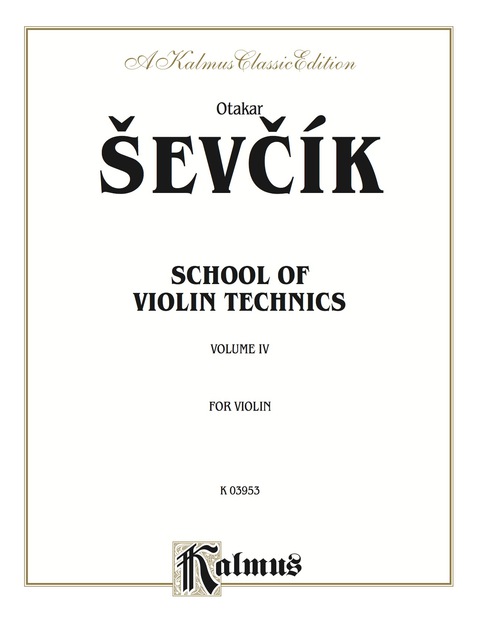 Cover image for book School of Violin Technics, Opus 1, Volume IV : For Violin