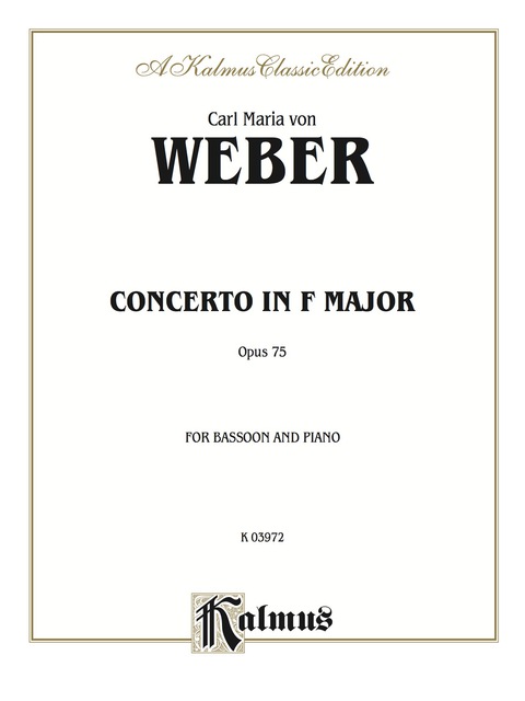 Cover image for book Concerto, Opus 75 in F Major: For Bassoon and Piano