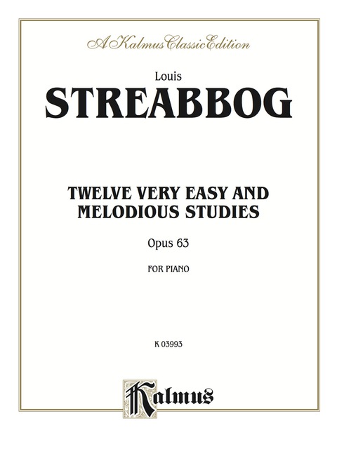 Cover image for book Twelve Very Easy and Melodious Studies, Opus 63: For Piano