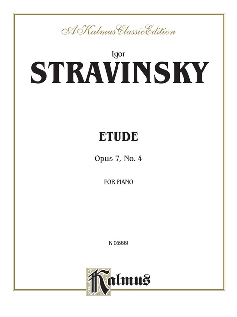 Cover image for book Etude, Opus 7, No. 4: For Piano Solo
