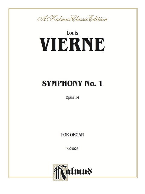Cover image for book Symphony No. 1, Opus 14: Organ Solo