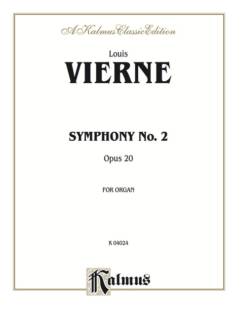 Cover image for book Symphony No. 2, Opus 20: Organ Solo