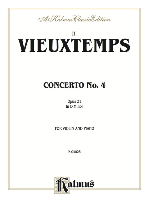 Cover image for book Violin Concerto No. 4, Op. 31: String - Violin and Piano