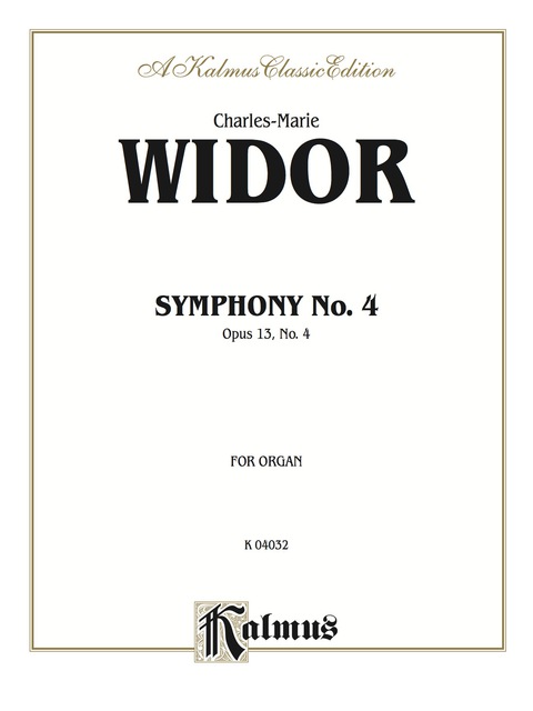 Cover image for book Symphony No. 4 in F Minor, Opus 13: Organ Solo