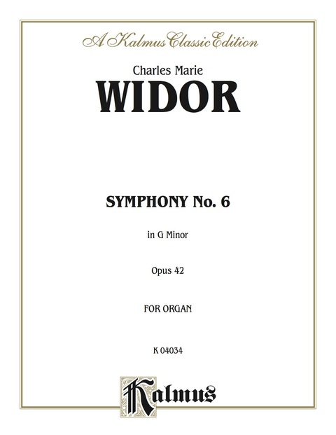 Cover image for book Symphony No. 6 in G Minor, Opus 42: Organ Solo