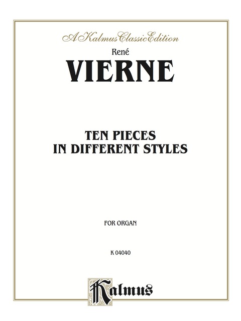 Cover image for book Ten Pieces in Different Styles for Organ (1st Suite)