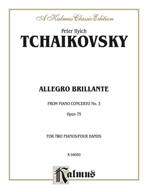 Cover image for book Piano Concerto No. 3, Opus 75, (1st movement, Allegro Brillante): Piano Duo/Duet (2 Pianos, 4 Hands)