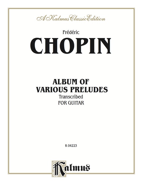 Cover image for book Album of Various Preludes Transcribed for Guitar: Classical Guitar Folio
