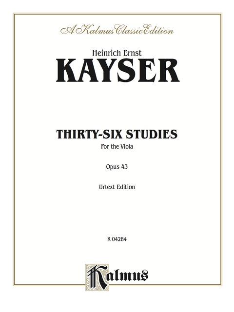 Cover image for book Thirty-six Studies, Opus 43: For Viola