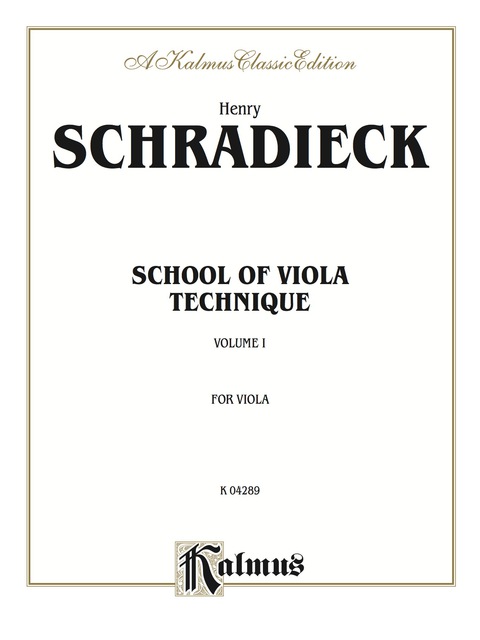 Cover image for book School of Viola Technique, Volume I: For Viola
