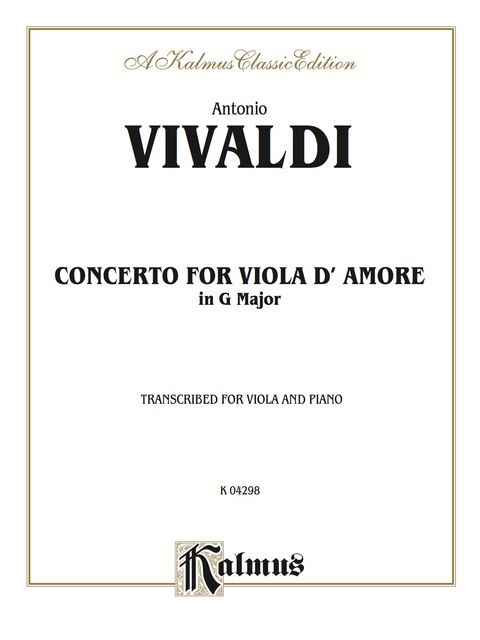 Cover image for book Concerto for Viola d'Amore: For Viola and Piano