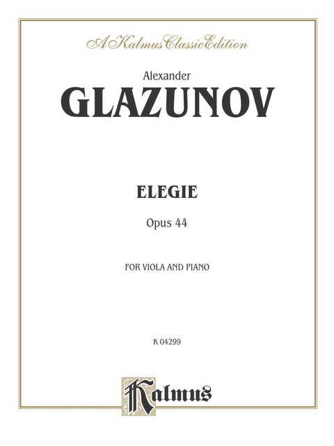 Cover image for book Elegie for Viola, Opus 44: For Viola and Piano