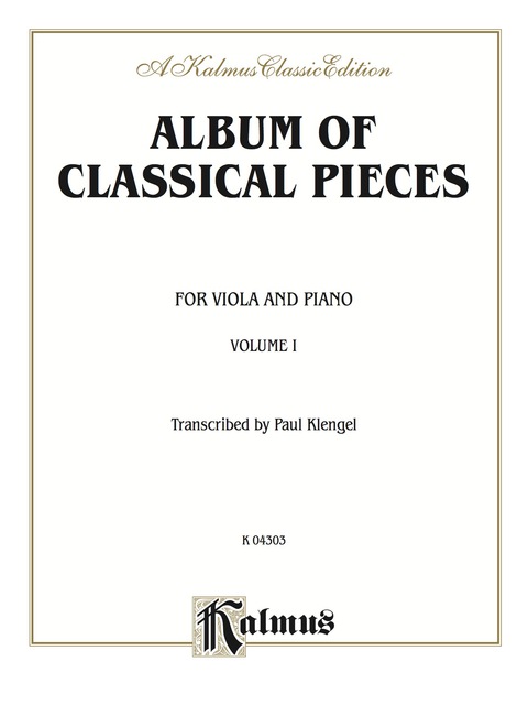 Cover image for book Album of Classical Pieces, Volume I: For Viola