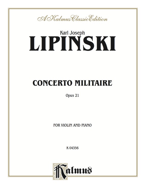 Cover image for book Concerto Militare, Opus 21: For Violin and Piano