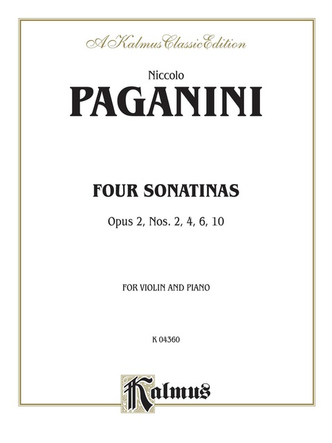 Cover image for book Four Sonatinas, Opus 2 Nos. 2, 4, 6, 10: For Violin and Piano