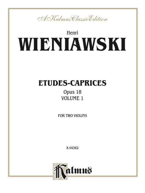 Cover image for book Etudes-Caprices, Opus 18: For Two Violins