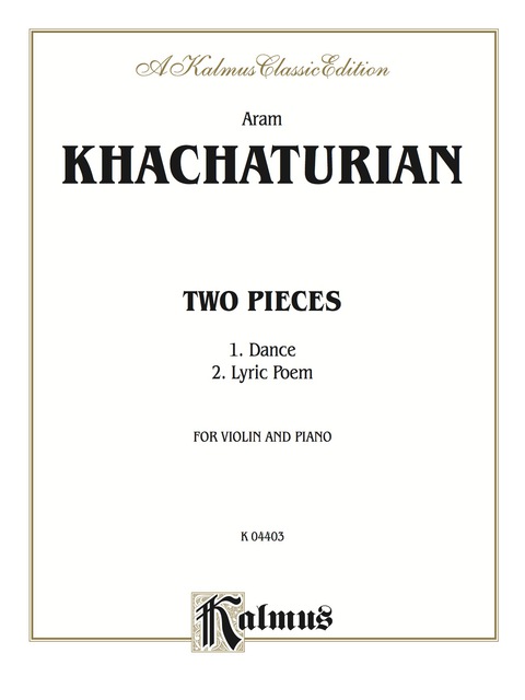Cover image for book Two Pieces: For Violin and Piano