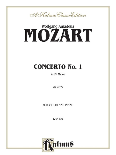 Cover image for book Violin Concerto No. 1, K. 207: For Violin and Piano