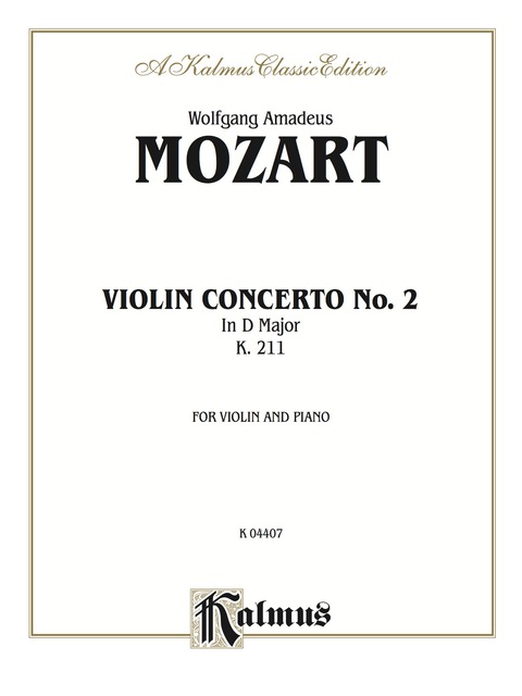 Cover image for book Violin Concerto No. 2, K. 211: For Violin and Piano