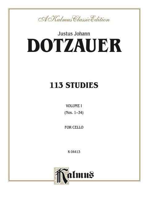Cover image for book 113 Studies, Volume I (Nos. 1–34): For Cello