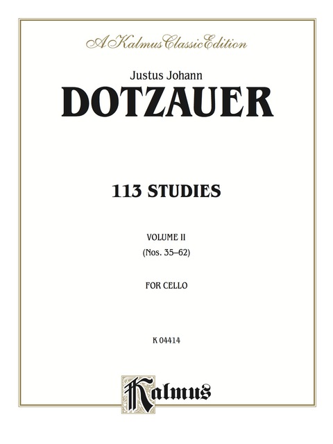 Cover image for book 113 Studies, Volume II: For Cello