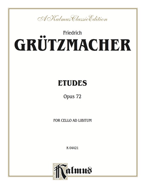 Cover image for book Etudes, Opus 72: For Cello